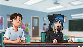 i'm playin summertime saga 158 and gettin intimate with the teacher, oh boy 😅