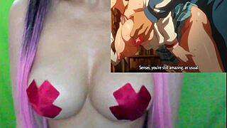 He enjoys watching his girlfriend with others in this hentai episode.