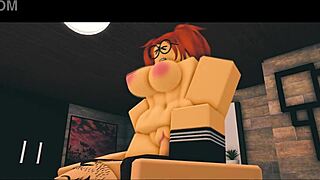 Nerdy Ginger Slut Moans, 'Fuck Me in the Bedroom' in Roblox Hentai