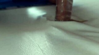 fuck me with condom on cock in bed for cumshot