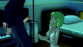 Marguerite from one piece grabs hard cock and sucks it!