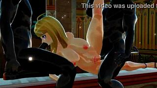 Candace in intense double penetration scene.