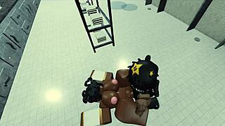 Exploring Roblox adventures with a black nun character