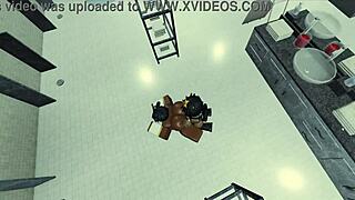 Exploring Roblox adventures with a black nun character