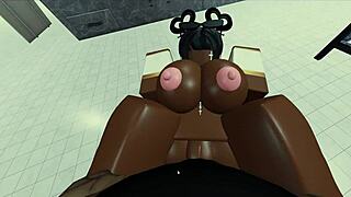 Exploring Roblox adventures with a black nun character