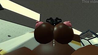 Exploring Roblox adventures with a black nun character