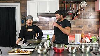 Discussing Orgasms In Kitchen