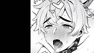 Amateur moans loudly during bisexual masturbation session with lube, reaching intense orgasm and cum.