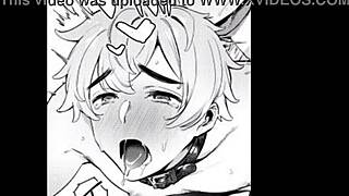 Amateur moans loudly during bisexual masturbation session with lube, reaching intense orgasm and cum.