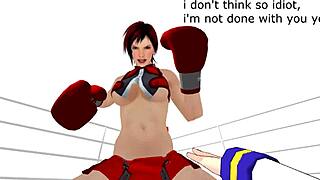 pov femdom boxing with mey in domination fight