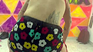 she sits and bounces deep in public