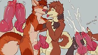 gay furry porn compilation with hot frottage action in wild scenes