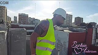 barbie anderson gets anal blowjob from the bricklayer in crossdressing assfucking