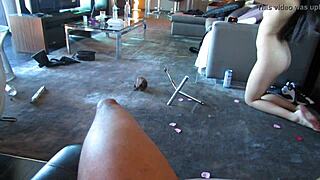 jahan and jayla deliver a steamy pov blowjob with interracial cumshot