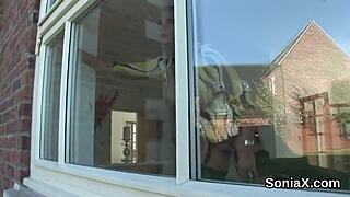 Unfaithful British Mature Lady Sonia Shows Off Large Titties!