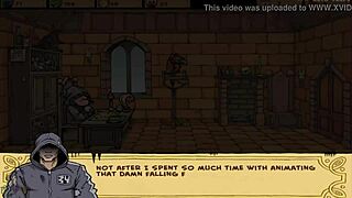 Group whore in 3some hentai game slut.