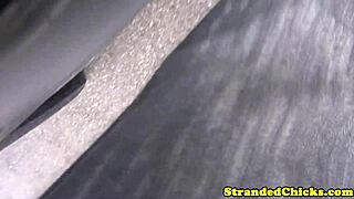 Hitch Hiking Babe Pleasures Driver in Outdoor POV Adventure