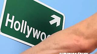 Intriguing casting session where a tall shaved blonde teen seeks a job opportunity on the desk