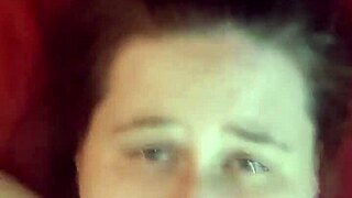 amateur babe gets face drenched in sticky cum load