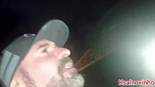 Taking my wife out at night with no panties for public beach fun