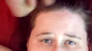 amateur babe gets face drenched in sticky cum load