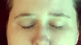 amateur babe gets face drenched in sticky cum load