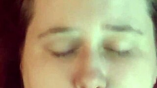 amateur babe gets face drenched in sticky cum load