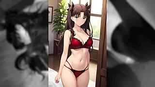 Detailed Tohsaka Rin Hentai Scenes Compilation from Fate Anime