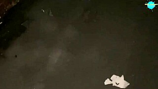 street girl pushes items into her pussy while running outdoors