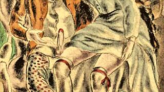 Exploring vintage erotic illustrations together 📜