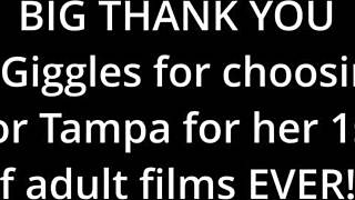 giggles, feet rubbing on giant hot rock at beach, love it on beat2feetcom