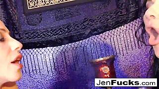 Home movie of big titty milf beauties vaping and sucking cock