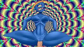 I’m overwhelmed by this psychedelic slut riding me wild