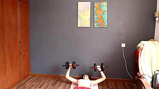 my first solid workout session using dumbbells feels great