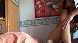 In this private homemade tape, the chocolate asian chick gets fucked passionately.