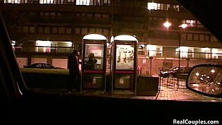 Interracial couples daring outdoor fuck flashing hairless