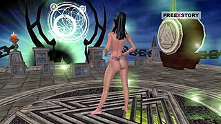 Indian bhabhi masturbates with candle