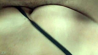 Moaning loudly while cumming on that huge black cock 😩