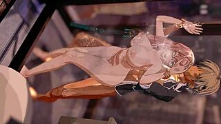 Tsukishiro Yanagi bent over in intense doggystyle hentai scene