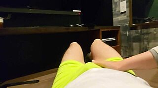 Femdom handjob with brutal cock slapping and intense domination