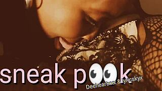 Deeheartxxx says, 'Let's dive into that ebony bbw pussy, lesbian style.'