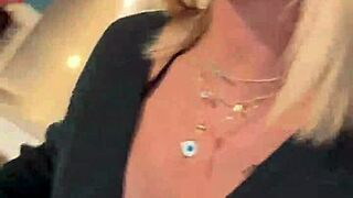 European Blonde Amateur Anal Assfucking Cum on Tits at Home