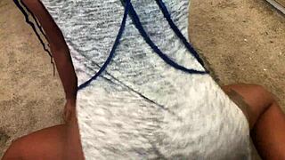 Twerking under that skirt!