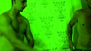 Muscular Studs Gather In Bedroom