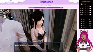 Vtuber Lewdneko Moans with Vibrator Toys in Harem Hotel Anime Orgasm