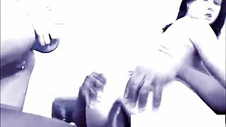 Lesbian girls enjoying milk and cream together.