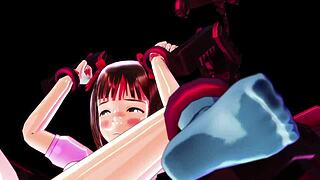 Haruka Faces Jiggly Game Challenges with Exciting Actions in 3D Hentai Anime