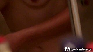 Beauty in the shower pleasures herself quietly 😊