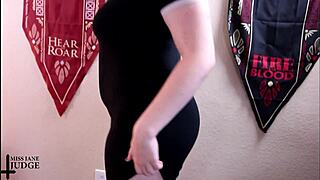 Stoner Jane Judge in fetish striptease clothes compilation POV