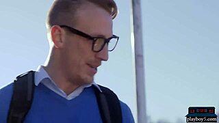 redhead teen 18+ passionately bounces her big ass on new student